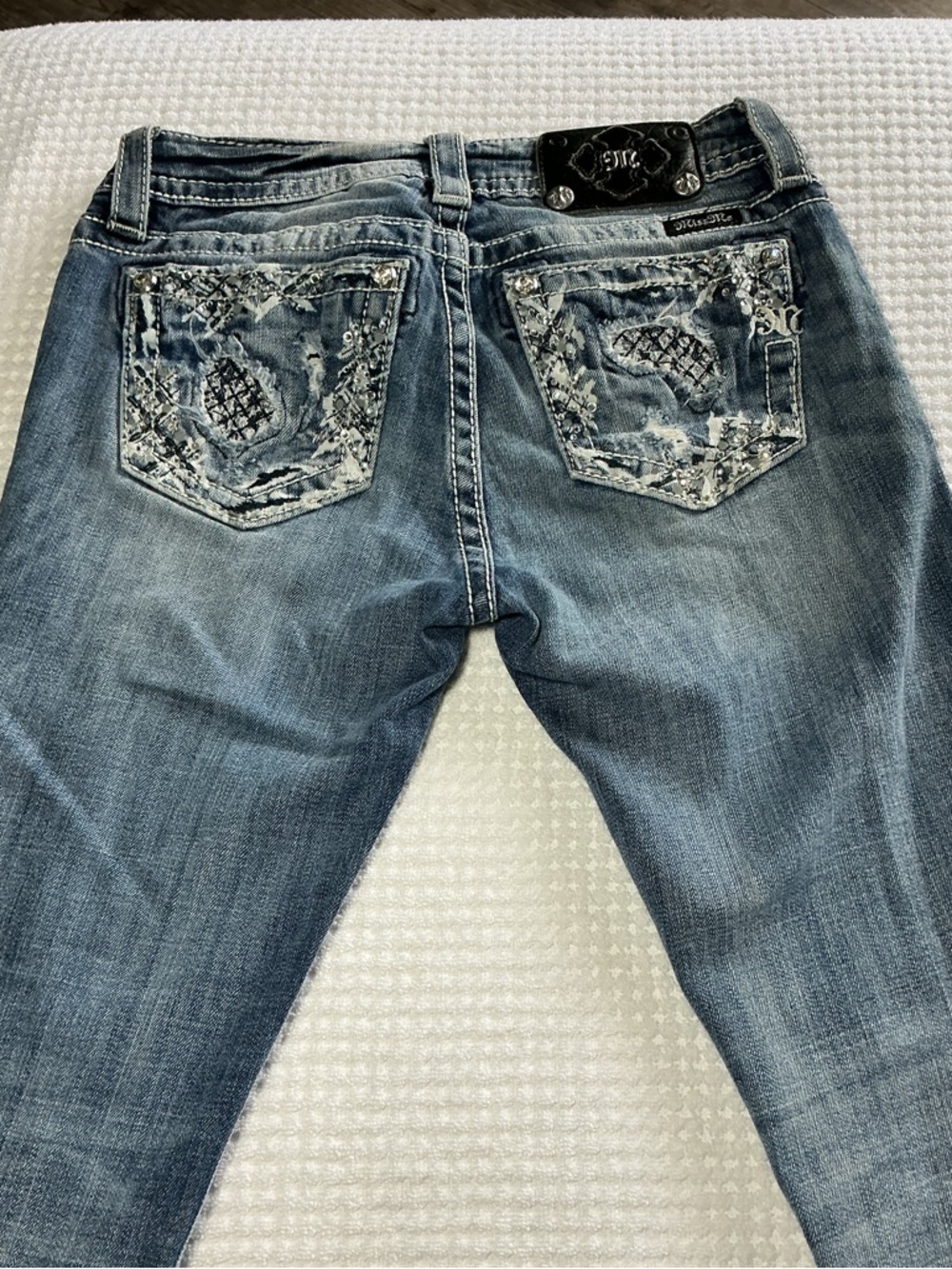 Miss Me Women's Boot Cut Jeans - Medium Blue Wash